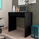 Ver imagem 3 de Escrivaninha para Computador 1 Gaveta Alexia Preto Ajl Móveis