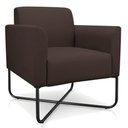 Ver imagem 2 de Kit 2 Poltronas Decorativas Base Industrial X Preta Maressa S06 Suede Marrom - Ibiza
