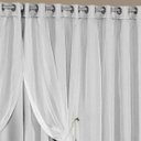 Ver imagem 2 de Cortina Luciana Lux Tecido Blackout e Voal 3,00M x 2,50M Janela Sala Quarto - Branco Gelo