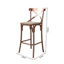 Ver imagem 4 de Kit 2 Banquetas Katrina Bar Cozinha Balcão em Aço Cobre - Iron Wood