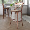 Ver imagem 2 de Kit 2 Banquetas Katrina Bar Cozinha Balcão em Aço Cobre - Iron Wood