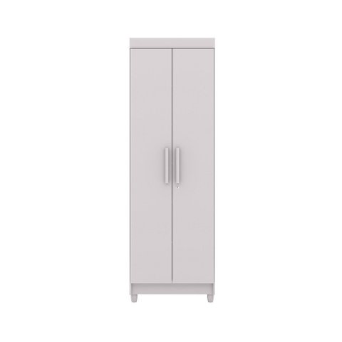 Armário Multiuso com 6 Prateleiras e Porta com Chave  Branco - Line Vila Rica