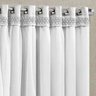 Cortina Roterdam Luxuosa Tecido Blackout e Voal 3,00M x 2,50M Janela Sala Quarto - Branco Gelo - 3