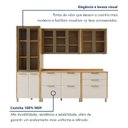 Ver imagem 6 de Cozinha Completa Modulada 5 Peças com Vidro Reflecta 10 Portas 6 Gavetas Nobre Bege/Cinamomo/Off White
