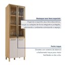 Ver imagem 7 de Cozinha Completa Modulada 5 Peças com Vidro Reflecta 10 Portas 6 Gavetas Nobre Bege/Cinamomo/Off White