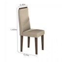 Ver imagem 5 de Conjunto Sala de Jantar Mesa Tampo em Vidro 6 Cadeiras Dafne Espresso Móveis