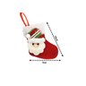 Kit 6 Botinhas Pelúcia Pendente Natal Papai Noel e Boneco de Neve Vermelho e Verde 13cm - Master Chr - 2