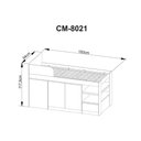 Ver imagem 4 de Cama Multifuncional Juvenil Cm8021 C/ Escrivaninha Amêndoa - Tecno Mobili