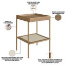Ver imagem 7 de Conjunto Mesa de Centro e Mesa Lateral para Sala Industrial Indy A03 Hanover Dourado - Lyam Decor