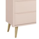 Ver imagem 3 de Cômoda Sapateira Théo New Rosa Fosco com Natural - MoveisAqui