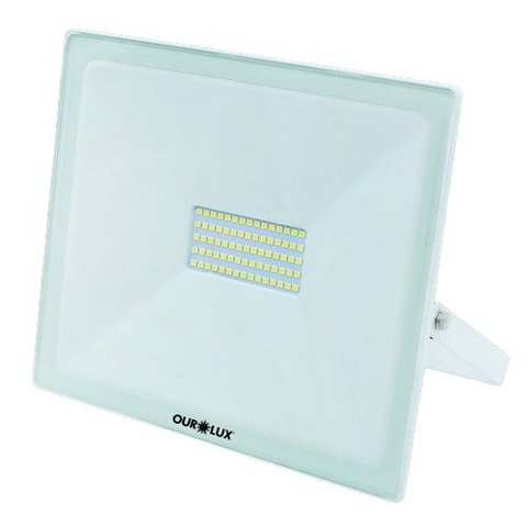Refletor Led Slim 50w Bivolt 6500k Branco 03264 Ourolux