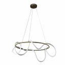 Ver imagem 1 de Pendente Led 45w 2700k Kotel Metal e Silicone Dourado 80cm Mais Luz