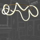Ver imagem 3 de Pendente Led 45w 2700k Kotel Metal e Silicone Dourado 80cm Mais Luz