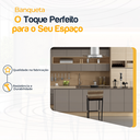 Ver imagem 3 de Banqueta Quadrada Junco Cappuccino para Balcão Ilha Cozinha Área Gourmet Bancada Piscina Bar