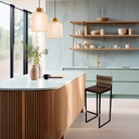 Ver imagem 6 de Banqueta Quadrada Junco Cappuccino para Balcão Ilha Cozinha Área Gourmet Bancada Piscina Bar