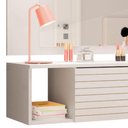 Ver imagem 5 de Penteadeira Suspensa Joy com Espelho e Painel Branco