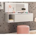 Ver imagem 6 de Penteadeira Suspensa Joy com Espelho e Painel Branco