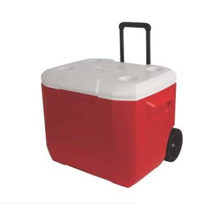Caixa Térmica C/ Rodas 60qt Coleman Performance Vermelha / Azul
