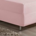 Ver imagem 2 de Lençol com Elástico Solteiro Nobre 1 Peça Luva de Box 55cm de Altura Malha 100% Algodão - Rosa