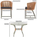 Ver imagem 2 de Mesa com 4 Cadeiras e Noronha Estofado 11 Trama Original Terra Cota