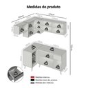 Ver imagem 4 de Armário de Cozinha Completa de Canto 325cm Cinza Nice Madesa 06