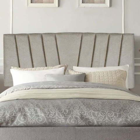 Painel Estofada Bélgica 100cm Solteiro para Cama Box Quarto Linho Bege - Gat Magazine