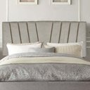 Ver imagem 1 de Painel Estofada Bélgica 100cm Solteiro para Cama Box Quarto Linho Bege - Gat Magazine