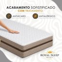 Ver imagem 7 de Cama Box com Baú Solteiro Bioclassic Molas Ensacadas Suede Bege Royal Sleep 88cm