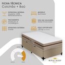 Ver mais imagens de Cama Box com Baú Solteiro Bioclassic Molas Ensacadas Suede Bege Royal Sleep 88cm