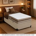 Ver imagem 4 de Cama Box com Baú Solteiro Bioclassic Molas Ensacadas Suede Bege Royal Sleep 88cm
