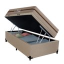 Ver imagem 2 de Cama Box com Baú Solteiro Bioclassic Molas Ensacadas Suede Bege Royal Sleep 88cm