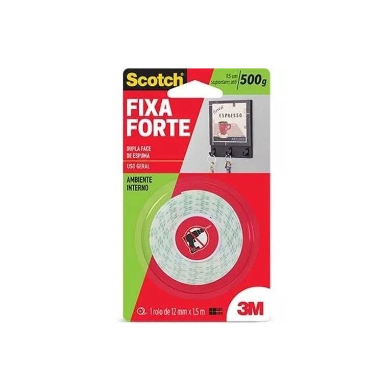 FITA FIXA FORTE ESPUMA 12MM X 1.5M