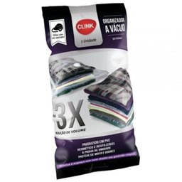 KIT 10 ORGANIZADOR A VACUO PARA VIAGEM PLASTICO 50X60CM - CLINK - 3