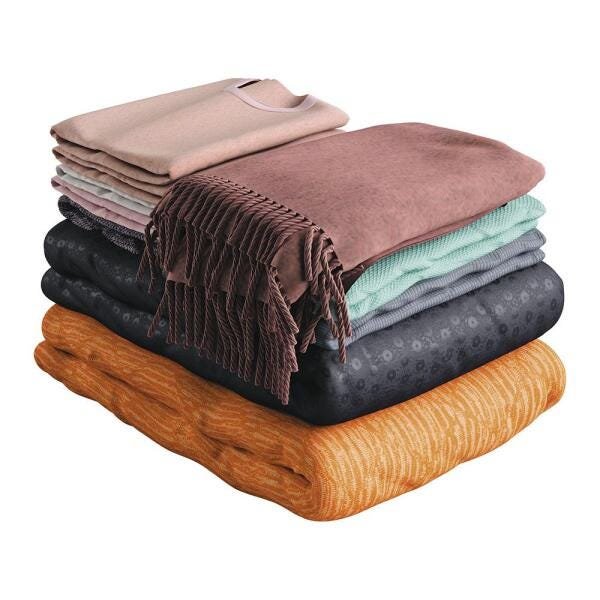 3 Saco a Vácuo Protetor Cobertor Edredom Travesseiro Guarda-Roupa Closet Reduz 3x Volume Antimofo - 3