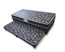 Ver imagem 2 de Cama Solteiro C/ cama Auxiliar Ortopédica 88 x 188 - Suede Preto - Tampo Japonês Preto