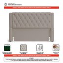 Ver imagem 4 de Cabeceira Atena para Cama Box Queen Size 160cm Capitonê com Frame Suede Bege - Desk Design