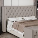 Ver imagem 7 de Cabeceira Atena para Cama Box Queen Size 160cm Capitonê com Frame Suede Bege - Desk Design