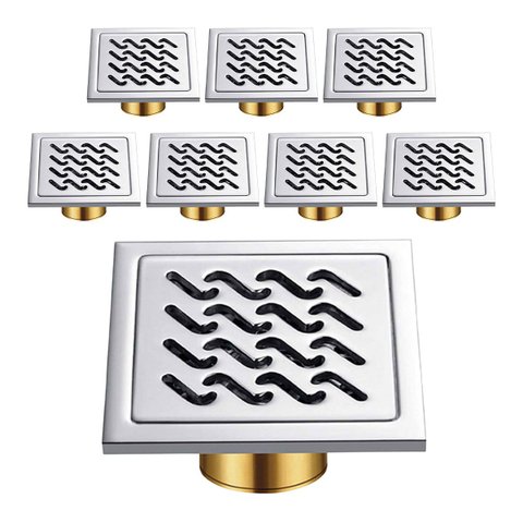 Ralo Inox Anti Odor 10x10 Kit 7 Uni Banheiro Lavabo Anti Inseto Jardim Quintal Duravel Resistente Se