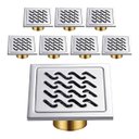 Ver imagem 1 de Ralo Inox Anti Odor 10x10 Kit 7 Uni Banheiro Lavabo Anti Inseto Jardim Quintal Duravel Resistente Se