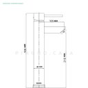 Ver imagem 6 de Torneira para banheiro Monocomando Misturador Alta dourada rose Madeira Pingoo.casa