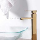 Ver imagem 2 de Torneira para banheiro Monocomando Misturador Alta dourada Madeira Pingoo.casa