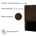 Ver imagem 4 de Cabeceira King 1,95m Ávila Suede Marrom - Pallazio