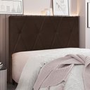 Ver imagem 2 de Cabeceira King 1,95m Ávila Suede Marrom - Pallazio