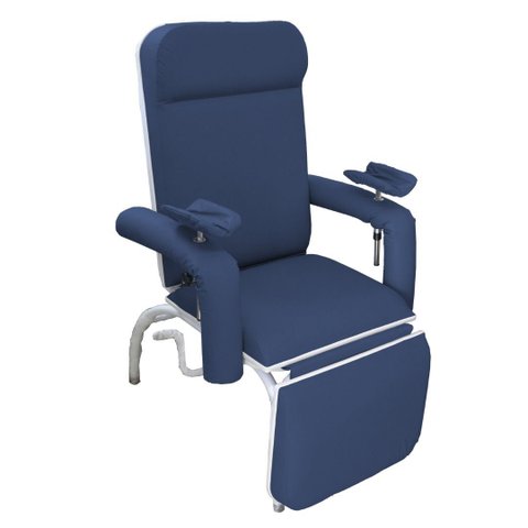 Poltrona Reclinável para Coleta e Hemodiálise Luxo Azul Marinho