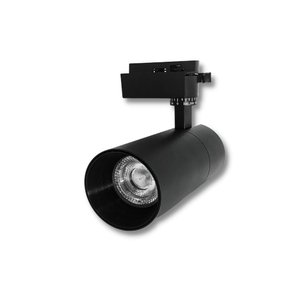 Spot Led para Trilho Eletrificado 30w Preto Luz Amarela