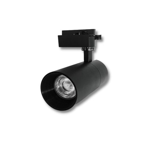 Spot Led para Trilho Eletrificado 30w Preto Luz Amarela