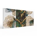 Ver imagem 2 de Kit 3 Quadros Retangulares - Metallic Tree Prints
