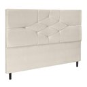 Ver imagem 1 de Cabeceira Camboriú Para Cama Box King 195 Cm Suede Bege