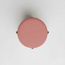Ver mais imagens de Puff Decorativo Eloah Redondo Assento Extra para Sala Quarto Suede Pufe com Pés de Madeira