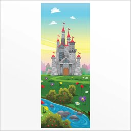 Adesivo de Porta Castelo Encantado 1 Arte Destaque M - 0,83 X 2,13 Metros - 2